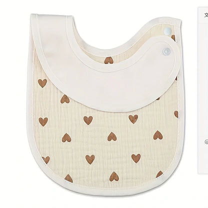 Baberos de gasa de algodón para bebé recién nacido, paños impermeables para eructar, bufanda estampada, toalla de Saliva para niño pequeño, material de alimentación, 2 uds.