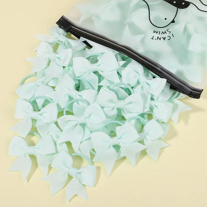 5/10/20 piezas Mini lazos sólidos bandas elásticas para el cabello niños niñas pequeña banda de goma cuerda para el cabello Cola de Caballo titular accesorios para el cabello