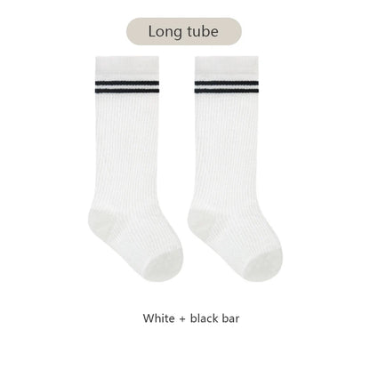 Calcetines de tubo largo para bebé, calcetines transpirables de verano para niños, medias de algodón suave para bebé, calcetines para bebés