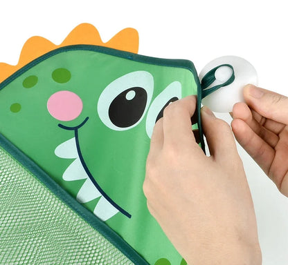 Organizador de juguetes de baño para bebé, Animal de dinosaurio, almacenamiento ordenado para niños, succión, baño, bañera, muñeca, bolsa colgante, cesta, bolsa de malla, juguetes acuáticos