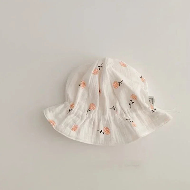 Sombrero de bebé de estilo coreano, sombrero de cubo para bebé recién nacido de verano, sombreros para el sol para niños, gorra de Panamá para niños, gorra de playa para viajes al aire libre, 1 unidad
