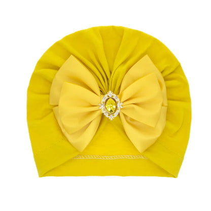 1 pieza, gorro estampado para bebé, gorro para niños, lazo para niñas recién nacidas, accesorios de fotografía de diamantes, gorro para primavera y otoño, accesorios infantiles