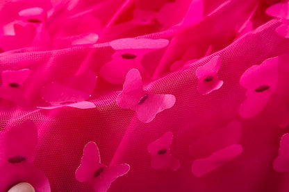 Vestido de verano para niñas pequeñas, tutú de malla hinchado, vestido con tirantes y bordado Floral de princesa, ropa de fiesta de cumpleaños para niñas pequeñas