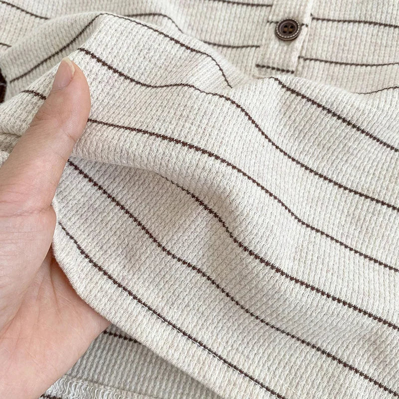 Conjunto de ropa de verano para bebés, camiseta a rayas y bombachos, traje superior de manga corta para niños pequeños, 2 uds.