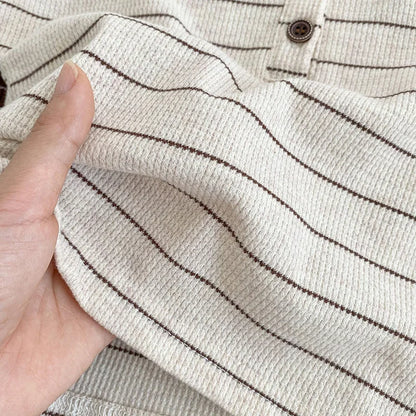 Conjunto de ropa de verano para bebés, camiseta a rayas y bombachos, traje superior de manga corta para niños pequeños, 2 uds.