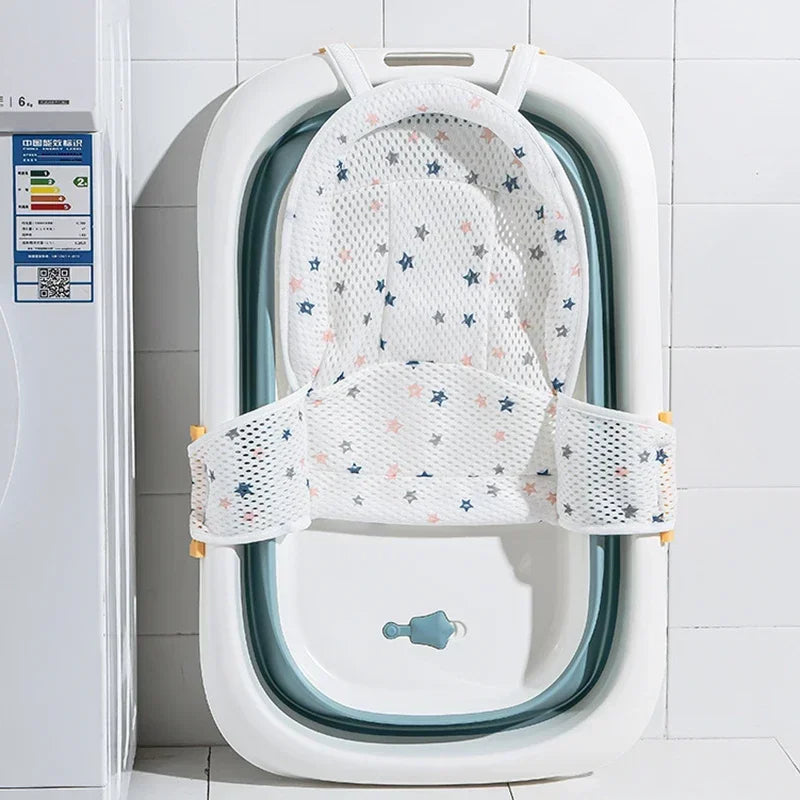 Alfombra de baño para bebé, red en T ajustable para recién nacido, Protector de baño, accesorios de baño, productos para bebé, estera y ducha plegables