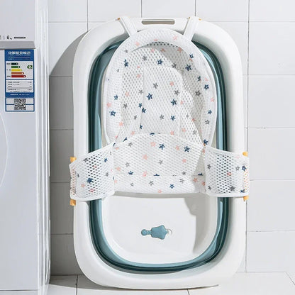 Alfombra de baño para bebé, red en T ajustable para recién nacido, Protector de baño, accesorios de baño, productos para bebé, estera y ducha plegables
