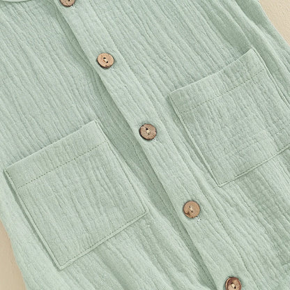 Pudcoco-ropa de verano para bebé y niño, pelele acanalado de manga corta, monos sólidos, traje para niña pequeña, Mono para niña recién nacida de 0 a 18M