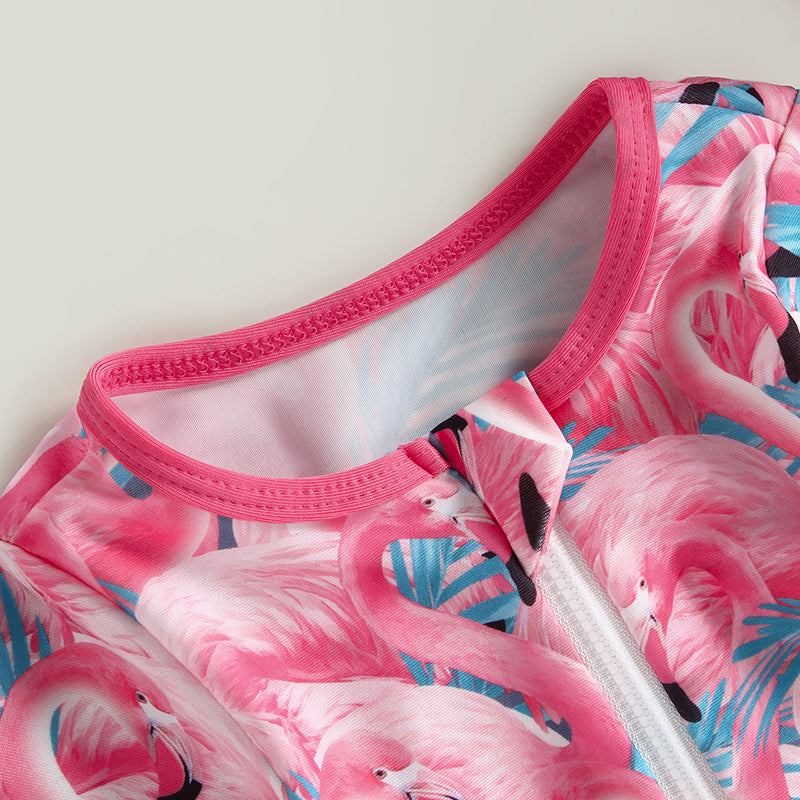 Traje de baño de manga larga para bebé y niña pequeña, Bañador con estampado de fresas y sombrero para el sol, 6M-3T