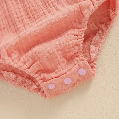 Pudcoco-Pelele de lino y algodón para niñas recién nacidas, sin mangas, con hombros descubiertos, sólido, ropa de verano, informal, de 0 a 24 meses
