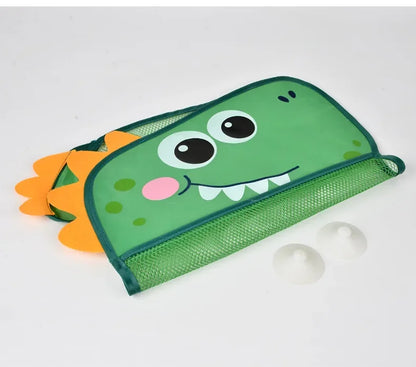 Organizador de juguetes de baño para bebé, Animal de dinosaurio, almacenamiento ordenado para niños, succión, baño, bañera, muñeca, bolsa colgante, cesta, bolsa de malla, juguetes acuáticos