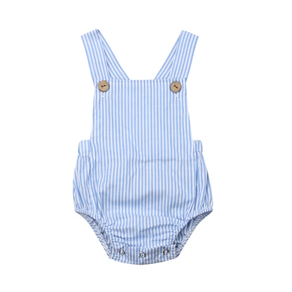 Ropa de verano para bebé de 0 a 3 años, Body de algodón para recién nacido, niño y niña, mono informal liso a rayas, trajes, traje de sol 2021