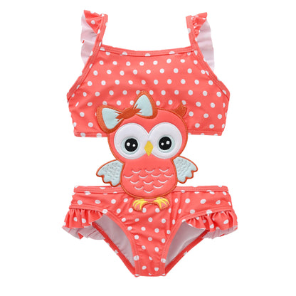 Kavkas 2025, traje de baño de verano para bebé, una pieza 1-8T, Animal de dibujos animados, bonito diseño de abeja, traje de baño elástico para niñas, ropa de playa para bebés
