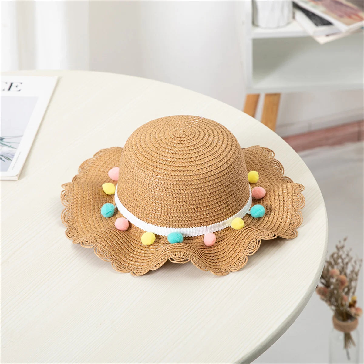 Niños Niñas moda de verano niños protector solar sombrero de paja bolsa para niñas sombrero fresco niña lindo transpirable BabyAccessories