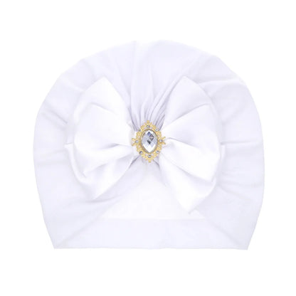 1 pieza, gorro estampado para bebé, gorro para niños, lazo para niñas recién nacidas, accesorios de fotografía de diamantes, gorro para primavera y otoño, accesorios infantiles