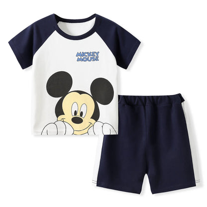 Conjunto informal de moda de 2 unidades para niñas y niños, camiseta + Pantalones cortos, chándales, traje de manga corta de verano para bebé, nuevo disfraz de moda