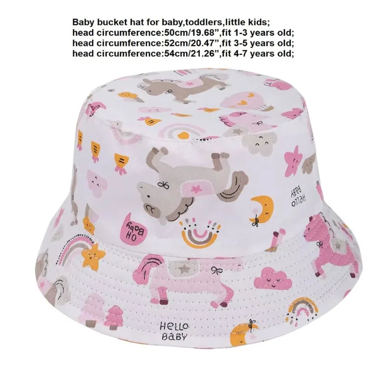 Sombrero de Sol de Panamá para bebé, gorra de pescador de dibujos animados para niño y niña, sombrero de cubo para bebé al aire libre, novedad de verano y otoño