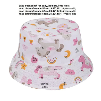 Sombrero de Sol de Panamá para bebé, gorra de pescador de dibujos animados para niño y niña, sombrero de cubo para bebé al aire libre, novedad de verano y otoño
