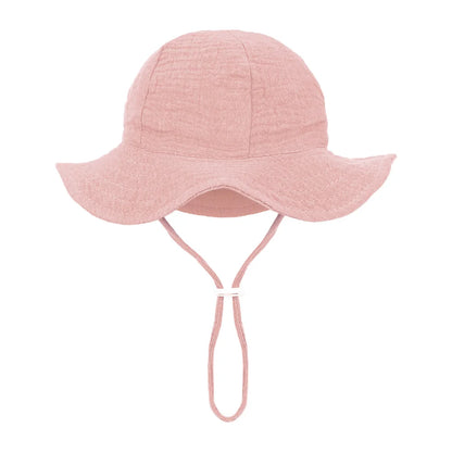 Sombreros de cubo con estampado Floral para bebé, gorros sólidos ajustables para niños y niñas, gorros con protección solar para exteriores, diademas para pesca en la playa