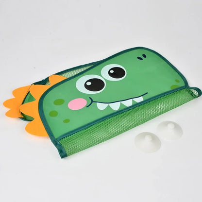 Organizador de juguetes de baño para bebé, Animal de dinosaurio, almacenamiento ordenado para niños, succión, baño, bañera, muñeca, bolsa colgante, cesta, bolsa de malla, juguetes acuáticos