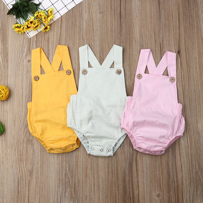 Ropa de verano para bebé de 0 a 3 años, Body de algodón para recién nacido, niño y niña, mono informal liso a rayas, trajes, traje de sol 2021