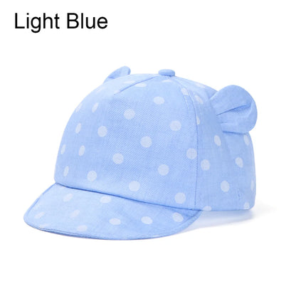 Sombrero de béisbol informal para bebé de 6-24 meses, gorra con Orejas de conejo, gorros de playa de lunares, gorra de Panamá, sombrero de sol para niños al aire libre