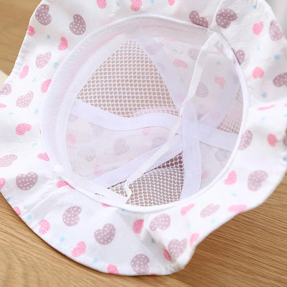 Sombrero de cubo para bebé al aire libre de verano, sombreros de sol de pescador con lazo de flores bordado para niñas pequeñas, gorra de playa transpirable de princesa