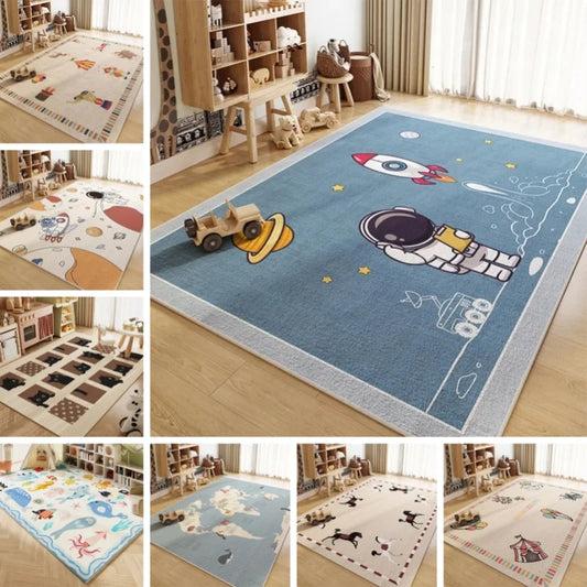 Alfombra de astronautas espaciales para sala de estar, decoración del hogar, sofá, mesa, alfombras de área grande, dormitorio, mesita de noche, alfombrilla para puerta de baño