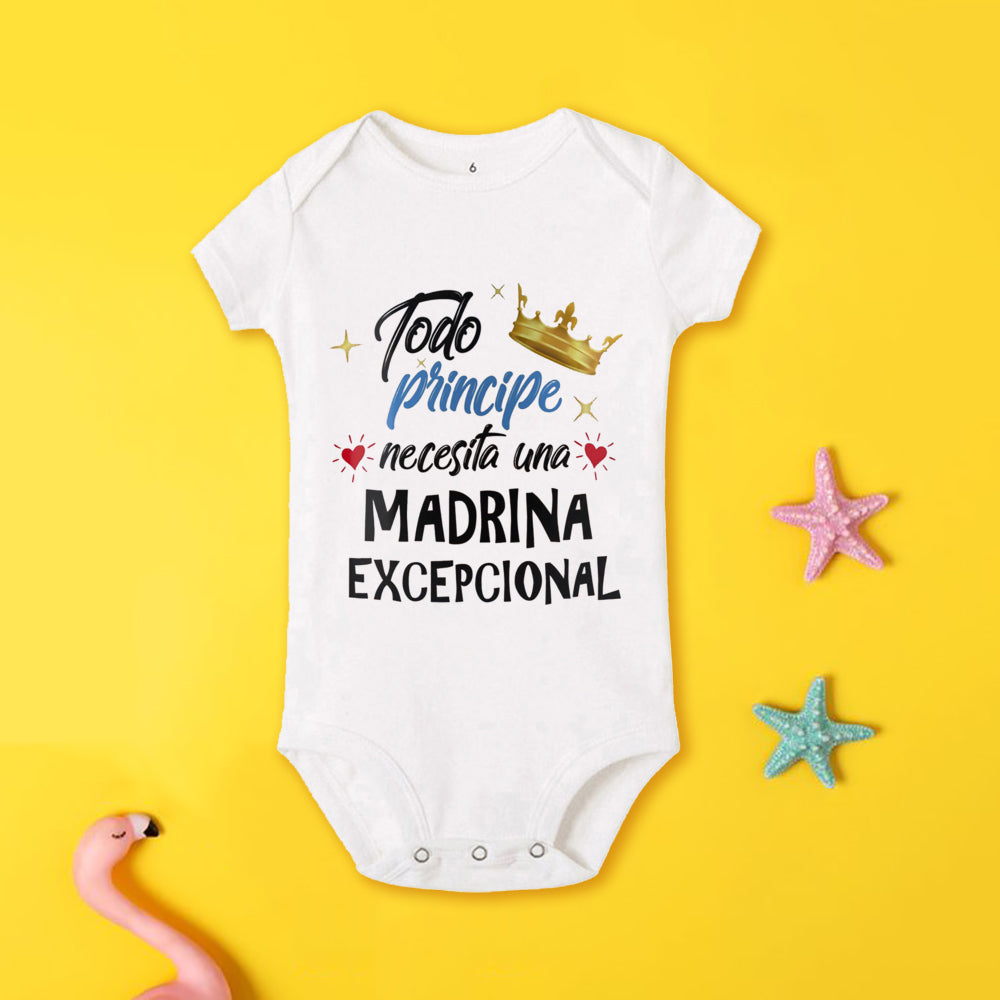 Tu será mi madrina, monos estampados para recién nacidos, ropa de bautismo para bebé, monos de manga corta para bebés pequeños