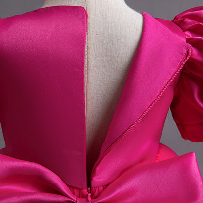 Vestido de niña recién nacida, vestidos de fiesta para niñas de 1 año, vestido de princesa de cumpleaños, vestido de bautizo con mangas peludas de verano, ropa de bebé