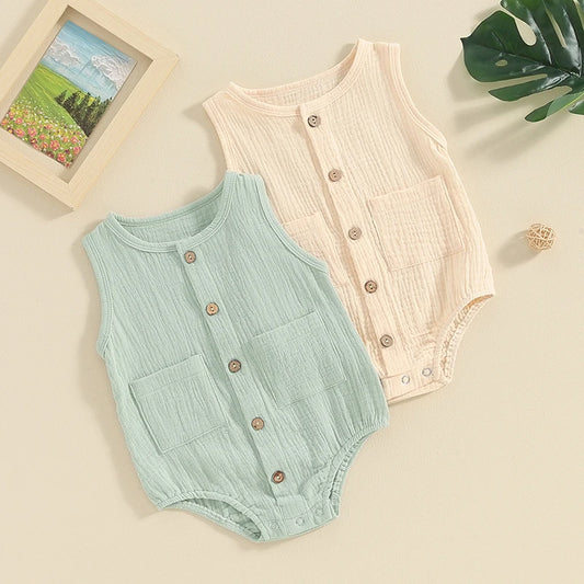 Pudcoco-ropa de verano para bebé y niño, pelele acanalado de manga corta, monos sólidos, traje para niña pequeña, Mono para niña recién nacida de 0 a 18M