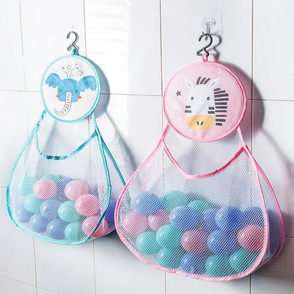 Organizador de juguetes de baño para bebé, Animal de dinosaurio, almacenamiento ordenado para niños, succión, baño, bañera, muñeca, bolsa colgante, cesta, bolsa de malla, juguetes acuáticos