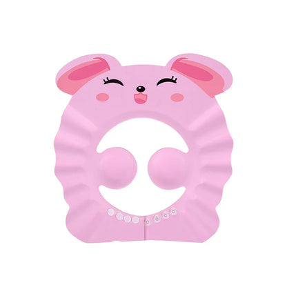 Gorro suave para Baby Shower, gorro ajustable para lavar el cabello para niños, protección para los oídos, champú seguro para niños, ducha de baño, protege la cubierta de la cabeza