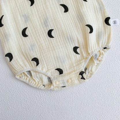2023 nuevo en verano, trajes de algodón de tela arrugada para bebés recién nacidos, monos informales para niños, monos para niños pequeños