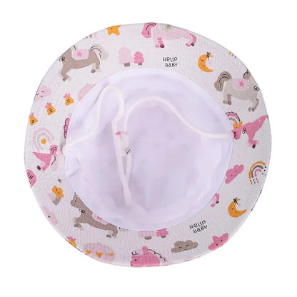 Sombrero de Sol de Panamá para bebé, gorra de pescador de dibujos animados para niño y niña, sombrero de cubo para bebé al aire libre, novedad de verano y otoño