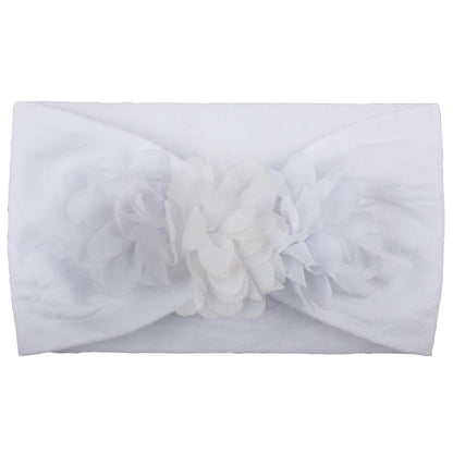 Vendaje para el cabello, diadema con lazo, turbante para niños recién nacidos, accesorios para niñas, flor Floral, elástico liso suave