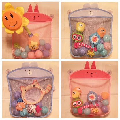 Organizador de juguetes de baño para bebé, Animal de dinosaurio, almacenamiento ordenado para niños, succión, baño, bañera, muñeca, bolsa colgante, cesta, bolsa de malla, juguetes acuáticos