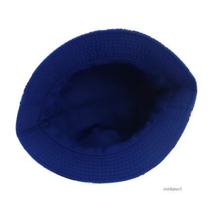 Sombrero de pescador de doble cara para bebé, bonito unicornio con letras bordadas, gorra de pescador para niños y niñas, sombrero para el sol para niño al aire libre para primavera y verano
