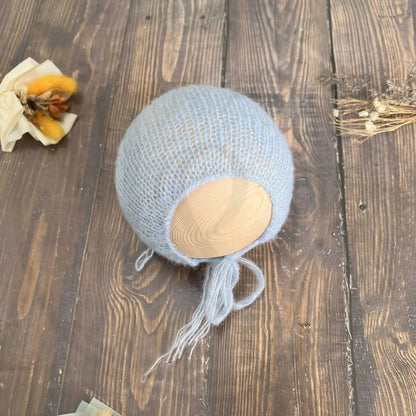 Accesorios de fotografía recién nacido elásticos Don & Judy, conjunto de envoltura con sombrero, Mohair tejido a mano suave, fondo para sesión de fotos de bebés, juegos de 2 uds.