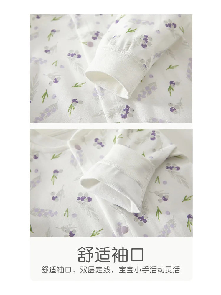 AYNIGIELL ropa de bebé primavera otoño ropa interior de algodón puro mono recién nacido mameluco de manga larga ropa de descanso traje mono