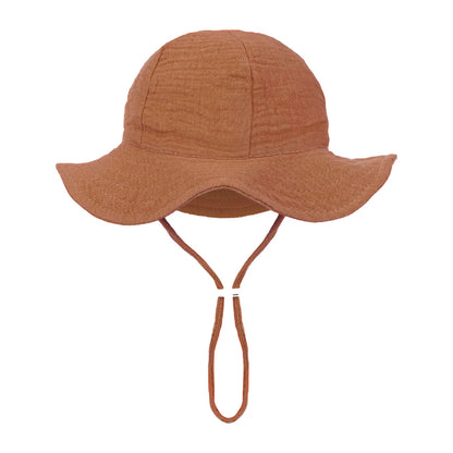 Sombreros de cubo de algodón para bebé, gorros con protección solar para exteriores para niños y niñas, sombrero panamá estampado, sombrero de pesca de playa Unisex para 3-12 meses