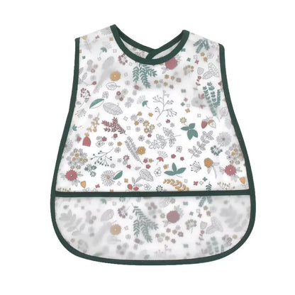 Baberos de alimentación para el almuerzo con bolsillo impermeable EVA con patrón de dibujos animados, Baberos ajustables para bebés, delantal bonito para niños, paños para eructar, novedad de 2023