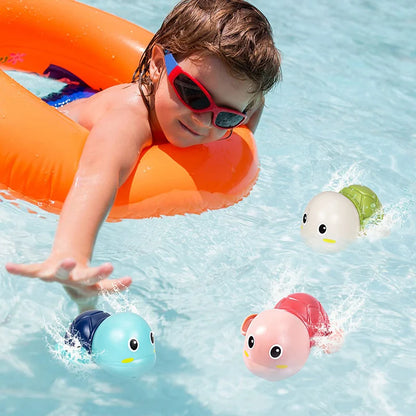 Juguetes de baño para bebé, bonito baño, tortuga, ballena, piscina, playa, cadena clásica, mecanismo de relojería, juguete de agua para niños, juguetes para jugar en el agua