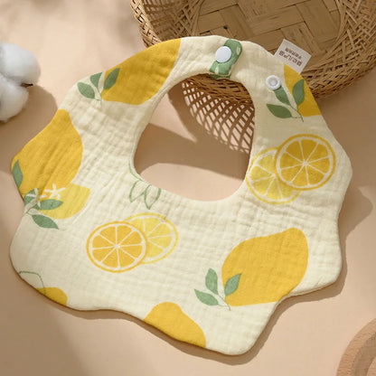 Babero de gasa de algodón para bebé, accesorios para bebés, delantal para bebé recién nacido, babero para alimentar, paños para eructar de muselina de 6 capas, toalla para Saliva para niños recién nacidos