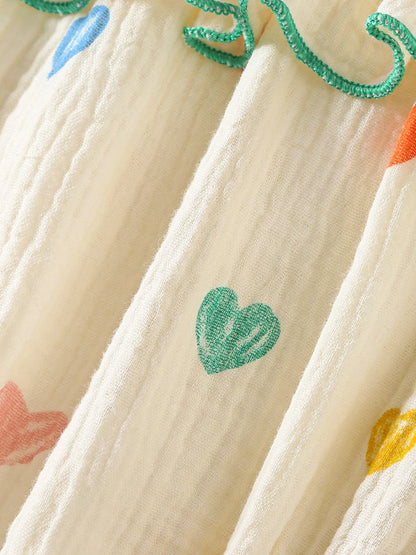 Body con tirantes de verano para niñas de 0 a 2 años, ropa infantil de una pieza con estampado de corazón, mono sin mangas con sombrero