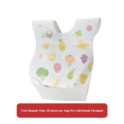 Babero desechable para bebé, servilleta para saliva, bolsa de comida para niños, sin lavado, impermeable, antisuciedad, artefacto para comer, portátil, súper suave