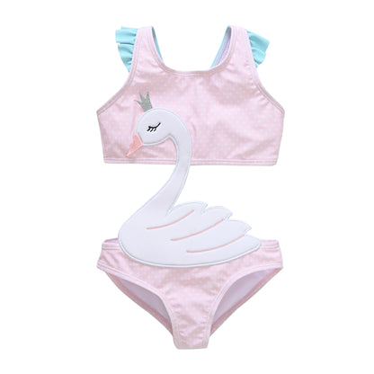Kavkas 2025, traje de baño de verano para bebé, una pieza 1-8T, Animal de dibujos animados, bonito diseño de abeja, traje de baño elástico para niñas, ropa de playa para bebés